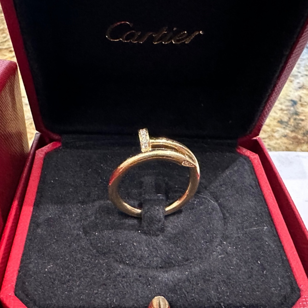 Cartier yellow gold Juste Un Clou ring with diamonds - Picture 10 of 16